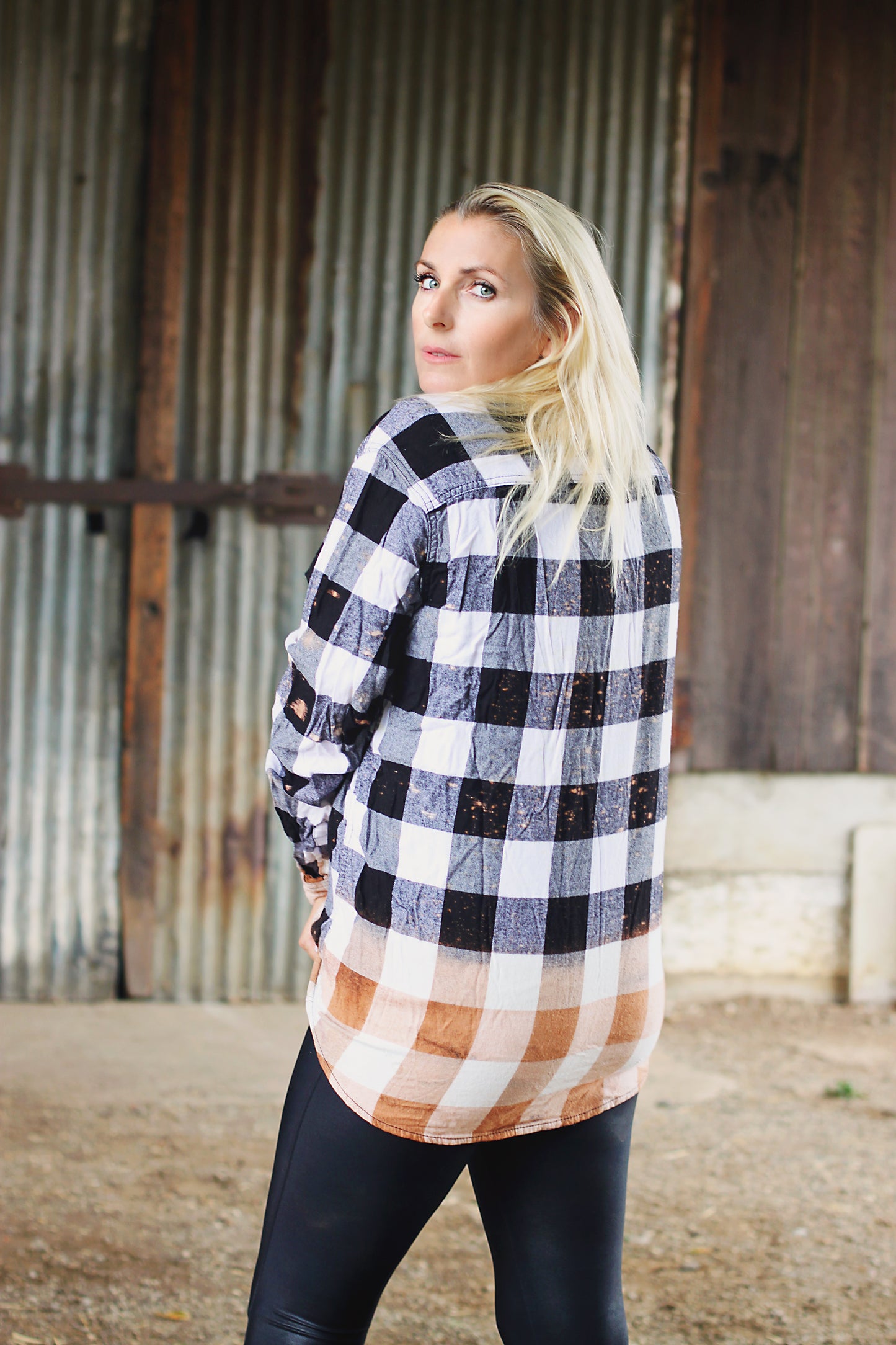 Buffalo Plaid Distressed Flannel