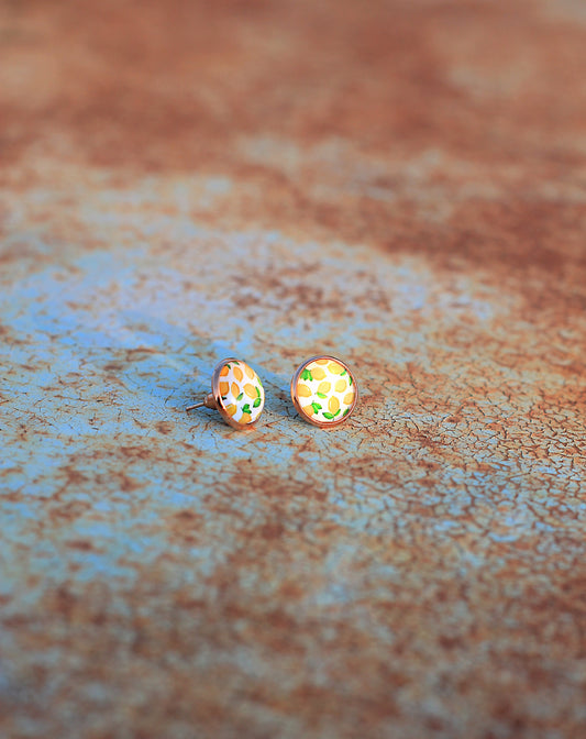 Vintage Lemon Earring Studs